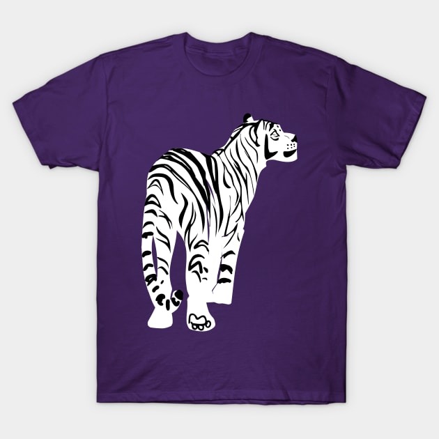 White tiger in peri background T-Shirt by belettelepink